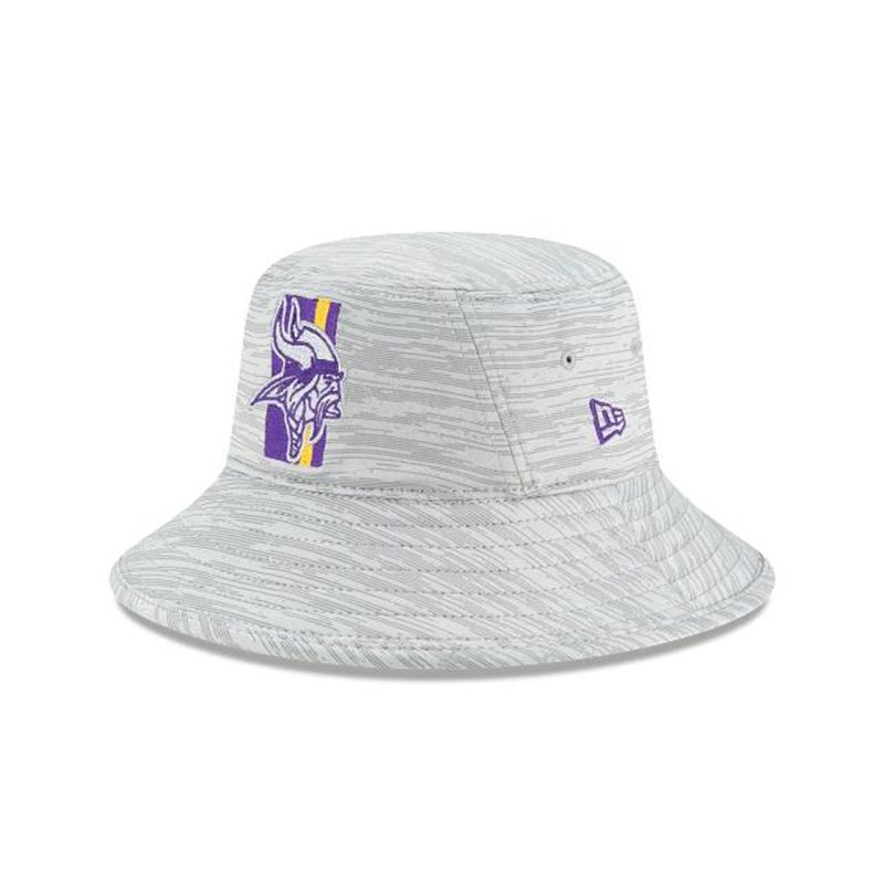 NFL Minnesota Vikings Official Training Stretch (QWS9826) - Purple New Era Bucket Hats